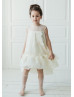 Organza Keyhole Back Floral Flower Girl Dress